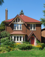 Haus mit Garten, Backsteinhaus Beispiel, Praxis Wohnhaus